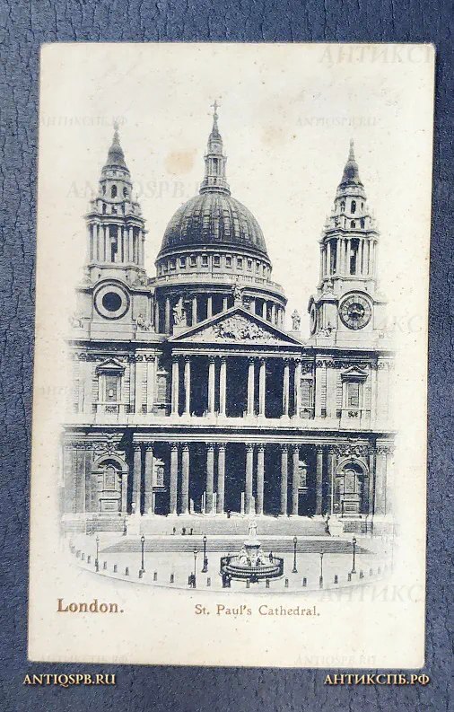 Открытка старинная "London St Paul's Cathedral" Собор Св. Павла Лондон Великобритания Нач. ХХ века №6801